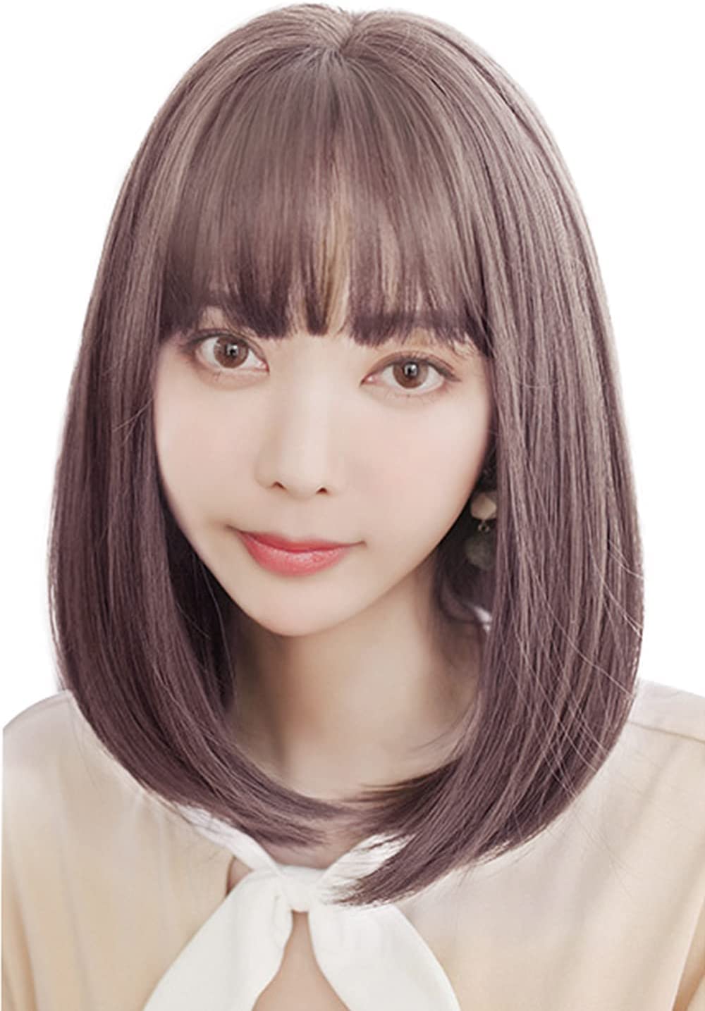 FESHFEN ウィッグ ミディアム セミロング ストレート フルウィッグ ナチュラル レディース 女性 wig かつら 普段使い 自然 医療用 小顔効果 耐熱 ネット/櫛付き 8317