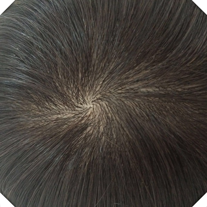 FESHFEN人毛100% ストレートウィッグ　ヘアピース つけ毛　増毛部分かつら 人毛で制作 手植え 白髪隠れ 通気性よく ポイントウィッグ レディース 幅7.5cm*縦１4cm