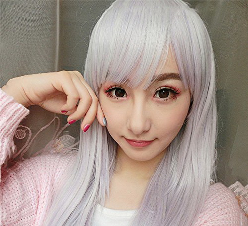 FESHFEN ウィッグ　コスプレ原宿　欧米風　グラデーションマルチカラー　ストレート　フル cosplay wig　xmky050508 - ウインドウを閉じる