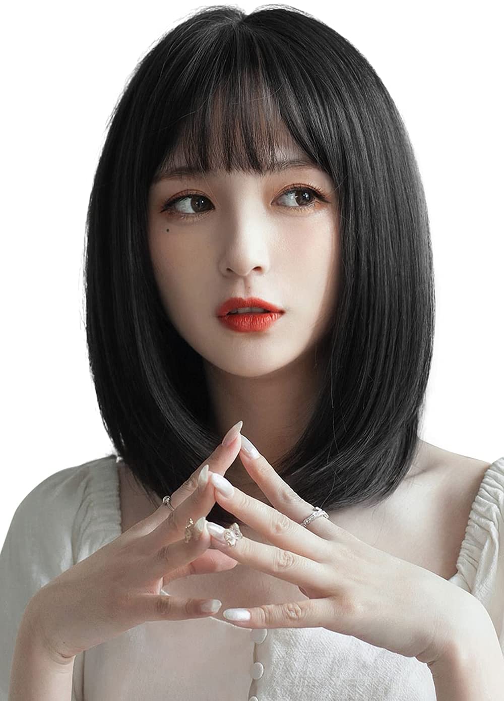 FESHFEN ウィッグ ミディアム セミロング ストレート フルウィッグ ナチュラル レディース 女性 wig かつら 普段使い 自然 医療用 小顔効果 耐熱 ネット/櫛付き 8317 - ウインドウを閉じる